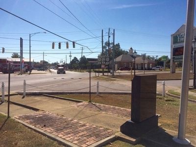 View of memorial looking south at intersection of U.S. 11 and Broad Street.. Click for full size. View of memorial looking south at intersection of U.S. 11 and Broad Street. image. Click for full size.