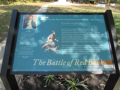 The Battle of Red Bank Marker image. Click for full size.