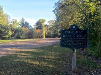 View of marker looking north on Warrenton Road. image. Click for full size.