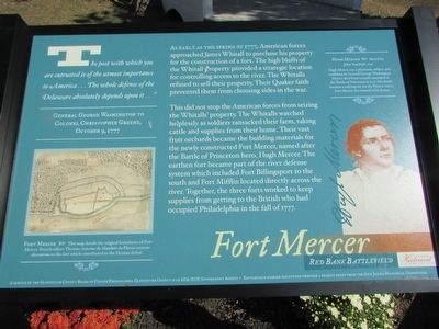 Fort Mercer Marker image. Click for full size.