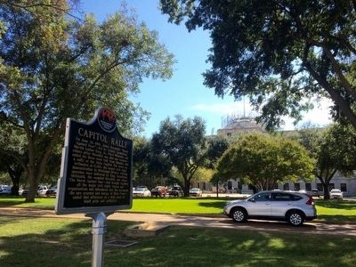View from marker towards Mississippi State Capitol Building image. Click for full size.