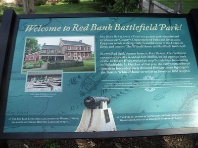 Welcome to Red Bank Battlefield Park! Marker image. Click for full size.