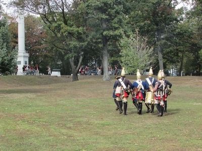 Hessians Storm the American Fortifications at Fort Mercer. Click for full size. Hessians Storm the American Fortifications at Fort Mercer image. Click for full size.