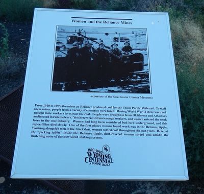 Women and the Reliance Mines Marker image. Click for full size.