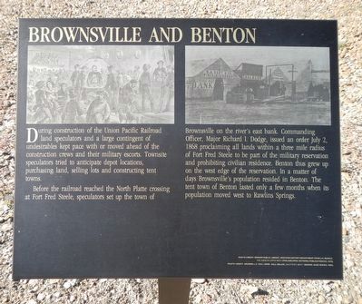 Brownsville and Benton Marker. Click for full size. Brownsville and Benton Marker image. Click for full size.