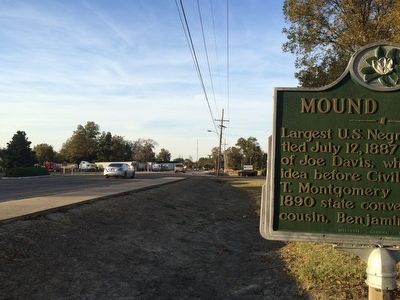 View of marker looking north on Edwards Avenue. image. Click for full size.