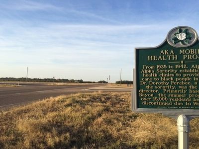 View of marker looking north on U.S. 278 (U.S. 61). image. Click for full size.
