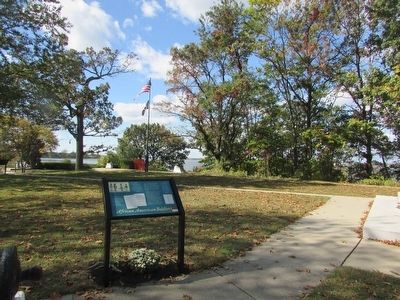 Marker on the Red Bank Battlefield image. Click for full size.