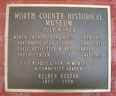 Worth County Historical Museum Marker image. Click for full size.