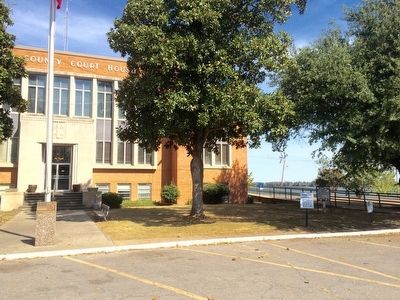 Chicot County Courthouse with marker on far right.. Click for full size. Chicot County Courthouse with marker on far right. image. Click for full size.