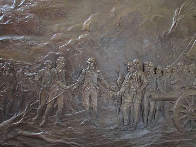 Bronze Plaque Depicting the Surrender image. Click for full size.
