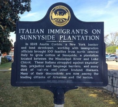 Italian Immigrants On Sunnyside Plantation Marker. Click for full size. Italian Immigrants On Sunnyside Plantation Marker image. Click for full size.