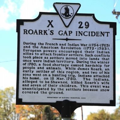 Roarks Gap Incident Marker image. Click for full size.