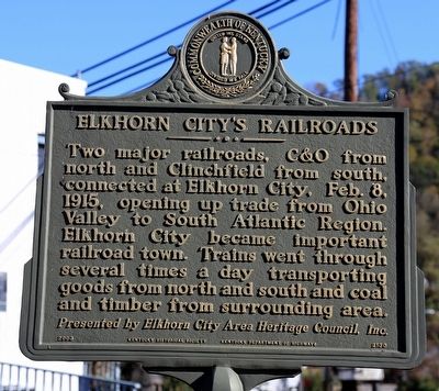 Elkhorn City’s Railroad Marker image. Click for full size.