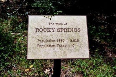 The Town of Rocky Springs Interpretive Sign image. Click for full size.