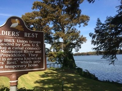 View of marker and Lake Providence.. Click for full size. View of marker and Lake Providence. image. Click for full size.