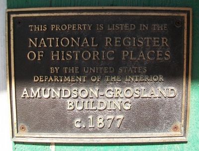 Amundson-Grosland Building NRHP Marker image. Click for full size.