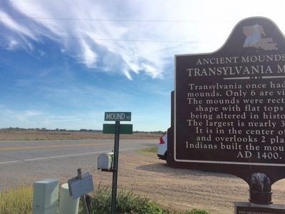 View of marker at intersection of LA-581 & Mound Road. Click for full size. View of marker at intersection of LA-581 & Mound Road image. Click for full size.
