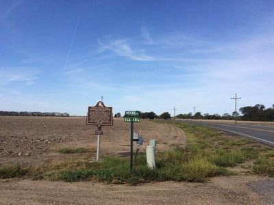View of marker looking west on LA-581. image. Click for full size.
