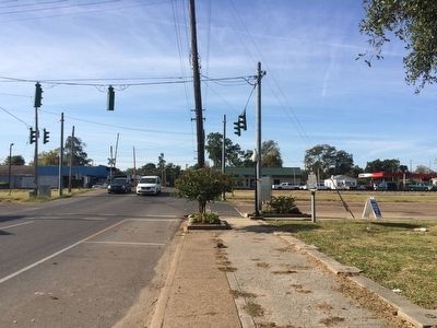 Talulah Marker & nearby railroad tracks.. Click for full size. Talulah Marker & nearby railroad tracks. image. Click for full size.