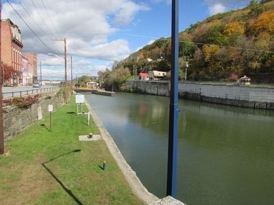 Champlain Canal as seen from the Marker image. Click for full size.