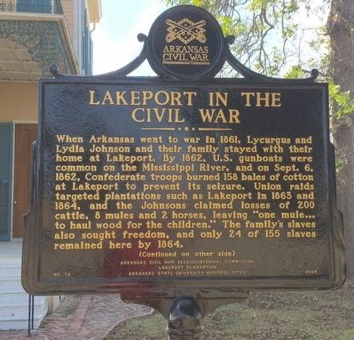 Lakeport in the Civil War Marker (Side 1) image. Click for full size.