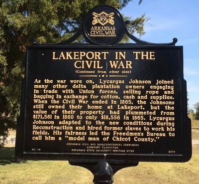 Lakeport in the Civil War Marker (Side 2) image. Click for full size.