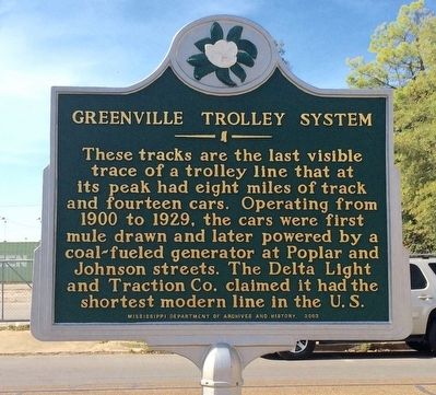 Greenville Trolley System Marker image. Click for full size.