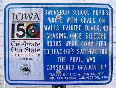 Swensrud School Marker image. Click for full size.