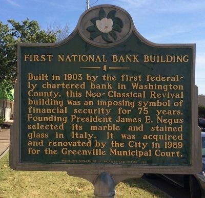 First National Bank Building Marker. Click for full size. First National Bank Building Marker image. Click for full size.