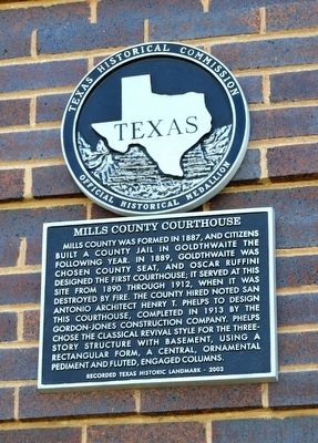 Mills County Courthouse Marker. Click for full size. Mills County Courthouse Marker image. Click for full size.