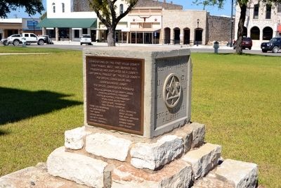 1889 Cornerstone of First Courthouse. Click for full size. 1889 Cornerstone of First Courthouse image. Click for full size.