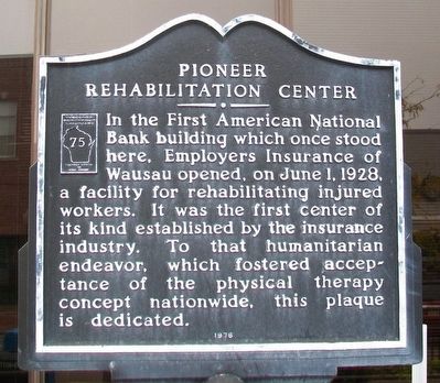 Pioneer Rehabilitation Center Marker image. Click for full size.