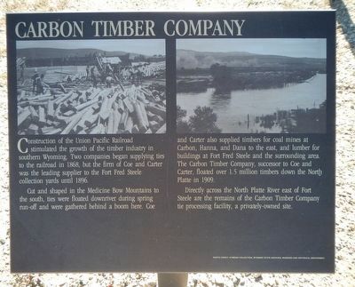 Carbon Timber Company Marker. Click for full size. Carbon Timber Company Marker image. Click for full size.