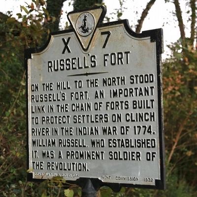 Russell�s Fort Marker image. Click for full size.