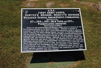 First Army Corps Marker. Click for full size. First Army Corps Marker image. Click for full size.