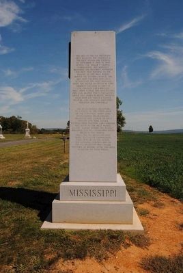 11th Mississippi Infantry Regiment Monument<br>West Side image. Click for full size.