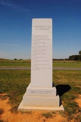11th Mississippi Infantry Regiment Monument<br>South Side image. Click for full size.