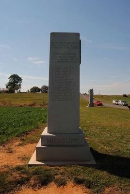 11th Mississippi Infantry Regiment Monument<br>East Side image. Click for full size.