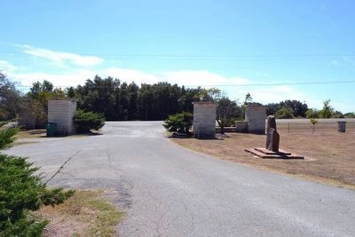 Marker near Cemetery Entrance image. Click for full size.