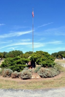 Memorial at Base of Flag Pole image. Click for full size.