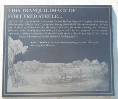 Image of Fort Fred Steele Marker. Click for full size. Image of Fort Fred Steele Marker image. Click for full size.