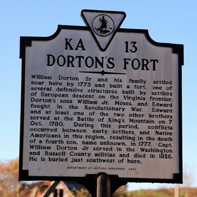 Dortons Fort Marker image. Click for full size.