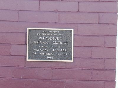 Bloomsburg Historic District Marker image. Click for full size.