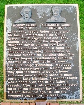 Robert Laurie and Alexander Laurie Marker image. Click for full size.