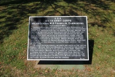 Sixth Army Corps Marker. Click for full size. Sixth Army Corps Marker image. Click for full size.