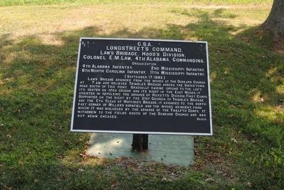 Longstreet's Command Marker image. Click for full size.