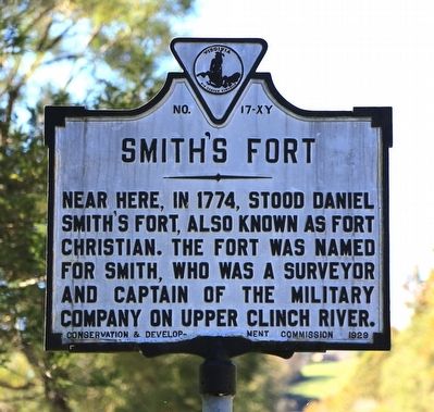 Smith’s Fort Marker. Click for full size. Smith’s Fort Marker image. Click for full size.