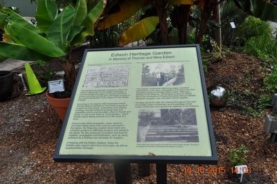 Edison Heritage Garden Marker image. Click for full size.