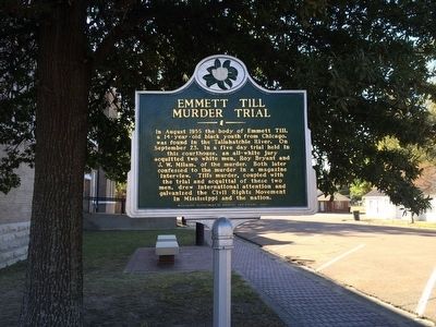 View of marker looking south on West Court Street. image. Click for full size.